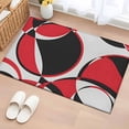 thumbnail image 3 of Red Black Front Door Rugs 2x3 ft Abstract Grey Black Red Round Grey Texture Small Rug for Entryway Non Slip Washable Bathroom Door Mat Absorbent Floor Mat for Indoor Entrance, 3 of 9