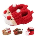 thumbnail image 4 of KaLI_Store Baby Girl Boots Christmas Gift Boy Winter Snow Boots Warm Cotton Lined Short Fashion Walking Shoes(Toddler/Little Kid) Red,6-12 Months, 4 of 7