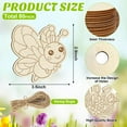 thumbnail image 2 of 80PCS Wooden Spring Ornaments to Paint, 10 Styles DIY Blank Unfinished Wood Flower Cutouts Butterfly Ornament for Crafts Hanging Decorations, Cute Bee Flower Shape Home Decorations Gifts, 2 of 7