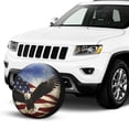 thumbnail image 2 of KAKALAD Usa Patriotic American Eagle Flag 01 Spare Tire Cover Universal Vehicle Accessories Buckle Car Tools 14”in, 2 of 6
