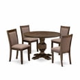 thumbnail image 2 of East West Furniture Irving 5-Piece Wood Dining Set in Coffee/Distressed Jacobean, 2 of 7