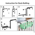 thumbnail image 6 of 2 PCS Adjustable Planter Box Bracket (6 to 12.5 Inches) for Flower Box Holders, Window Boxes Planters Hooks, Heavy Duty Wall Mount Holder for Windowsills, Garden, Fences, and Balcony - Black, 6 of 8