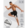 thumbnail image 7 of Men Running Shorts Athletic Shorts with Elastic Waist Breathable Fabric Zipper Pockets Adjustable Drawstring Gym Outdoor Sports, 7 of 7