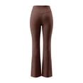 thumbnail image 3 of Womens Yoga Pants High Waist Lifting Stretchy Breathable Solid Print Gym Pants for Sporty Wear Coffee M, 3 of 3