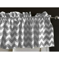 cotton zig zag chevron window valance 58 wide grey
