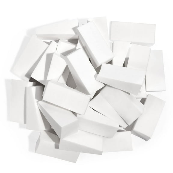 48pcs White Makeup Sponge Mini Applicator Wedges, Triangle Cosmetic Foam For Foundation, Blush, Eye Shadow, Crisp Edges for Control, Blending and Smoothing