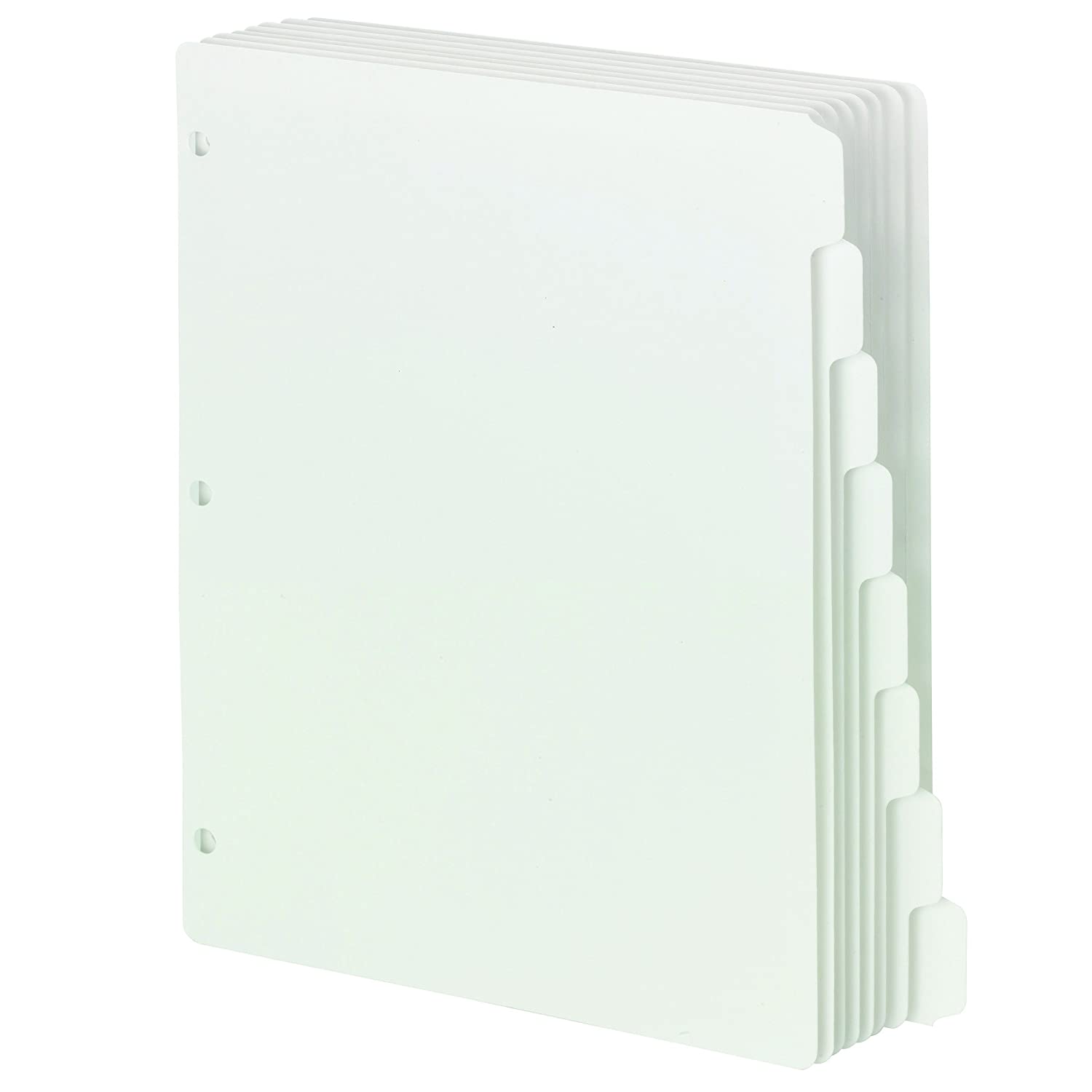 Smead ThreeRing Binder Index Dividers, 1/8Cut Tab, Letter Size, White
