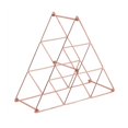 thumbnail image 2 of Metal Wine Storage Holder Pyramid Shape Free Standing Tabletop Wine Display Rack (Rose Gold), 2 of 9