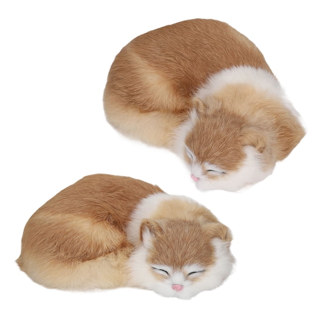 Figura de gato durmiendo realista Jadeshay peluda de peluche