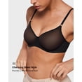 thumbnail image 5 of Women's Sheer Demi Balconette Bra Sexy Mesh Unlined Underwire See Through Demi Bras, 5 of 6