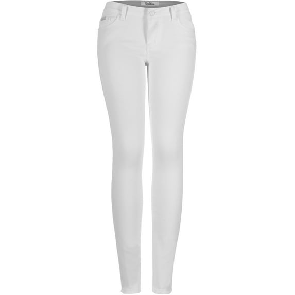 2Luver, Women's, Stretchy 5 Pocket Skinny Jeans, White, 17