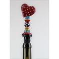 thumbnail image 2 of Set of 2 Red and White Whimsical Heart Bottle Stoppers 7", 2 of 4