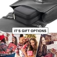 thumbnail image 4 of Small Faux Leather Travel Jewelry Box Organizer Display Storage Case for Rings Earrings Necklace, Black, 4 of 7