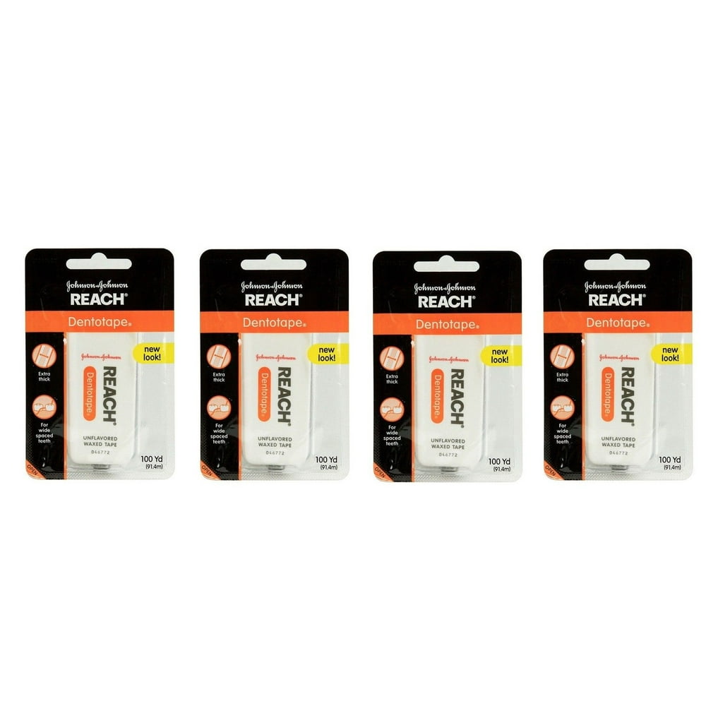 Reach DentoTAPE Waxed Ribbon Dental Floss, 100Yard Dispensers (Pack of