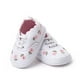 thumbnail image 4 of Zapatos de bebé elegantes y bonitos con bordado de mezclilla hechos a mano, suela antideslizante, zapatos suaves con cordones para bebés, color blanco, 11 cm/4,3 pulgadas, 4 of 12