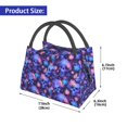 thumbnail image 2 of Disketp Skull daisy purple Insulated Bags, Insulated Cooler Bag Totes for Lunch Beach Camping, 2 of 6