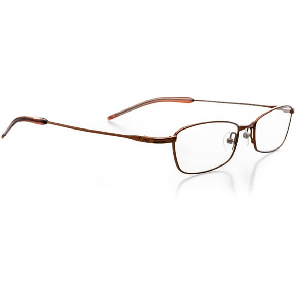 Optical Eyewear - Rectangle Shape, Metal Full Rim Frame - Prescription Eyeglasses RX, Cocoa