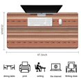 thumbnail image 5 of Long Mouse Pads for Desk,Brown Geometric Striped Pattern Desk Mats on Top Of Desks, Desk Mouse Pad Extra Large with 3mm Non-Slip Base and Stitched Edge for Gaming,Office,Work,Home 47.3"x23.6", 5 of 6
