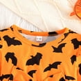 thumbnail image 4 of GYRATEDREAM Toddler Girl Printed Halloween Tulle Dress Long SleeveTutu Dresses Fall Clothes, 4 of 7