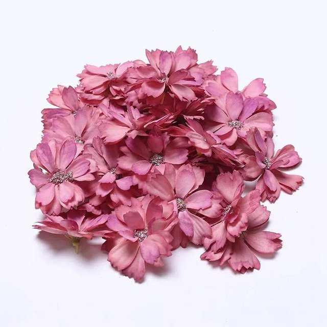 Mini cabezas de margaritas de seda para decoración del hogar, flores artificiales para álbum de recortes, accesorios de tocado de corona de Navidad, 4,5 CM, a granel