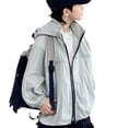 thumbnail image 3 of CAIVO Cool Boys Summer Hooded Jacket Lightweight Sun Outdoor Sports Windbreaker Casual Loose Fit Breathable Mesh Long Sleeve Versatile Coats, 3 of 8