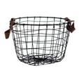 thumbnail image 4 of Cesta de alambre con asas, cesta de ropa, cesta de alambre de hierro, cesta de lavandería para mantas, granja, ropa sucia, sala de manualidades, dormi 26 cm x 18 cm, 4 of 8