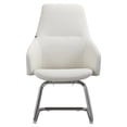 thumbnail image 2 of LeisureMod Celeste Modern Leather Conference Office Chair with Upholstered Seat and Armrest (White), 2 of 4