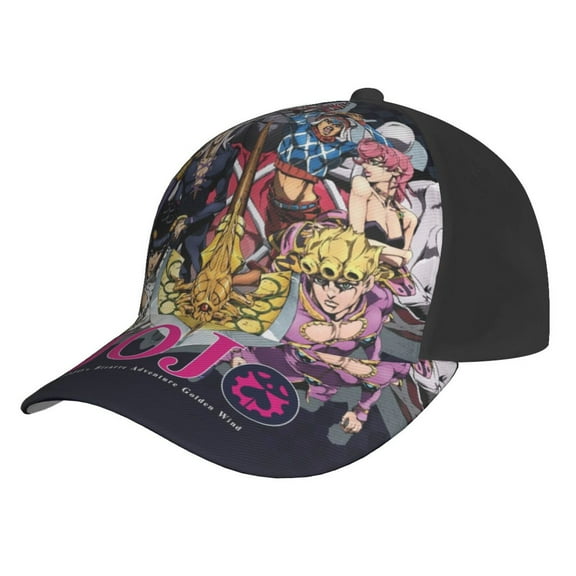Unisex Jojo Bizarre Adventure Baseball Cap Adjustable Trucker Hat for Running Sports Hiking Camping