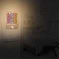 thumbnail image 2 of Yayeee 2-Pack Plug in LED Night Lights with Light Sensors Motion Detectors, Green Wavy Plaid, 2 of 7
