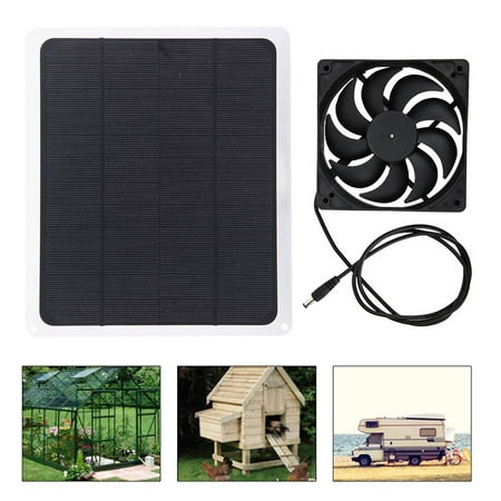 

Zerodis 10W 12V Solar Panel Power Generation Board Battery Charging USB Output Pet Exhaust Fan Set Solar Panels