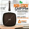 thumbnail image 2 of NutriChef 9.45'' Grill Pan Non-Stick High-Qualified Kitchen Cookware Safe for Gas, Electric, 2 of 7