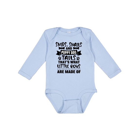 Inktastic Snips Snails and Puppy Dog Tails That's What Little Boys Boys Long Sleeve Baby Bodysuit
