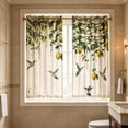 thumbnail image 4 of Short Kitchen Curtain Panels 2-Pack, 2D Printed Polyester Window Drapes for Bedroom Bathroom, Washable Light Filtering, 70x100/120/150 cm, 4 of 6