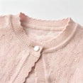 thumbnail image 5 of HVOBTTY Fall Toddler Girl's Jacket Solid Color Hollow Out Floral Button Thin Sun Protection Knit Cardigan Outerwear Coat for 0.5-9 Years, 5 of 5