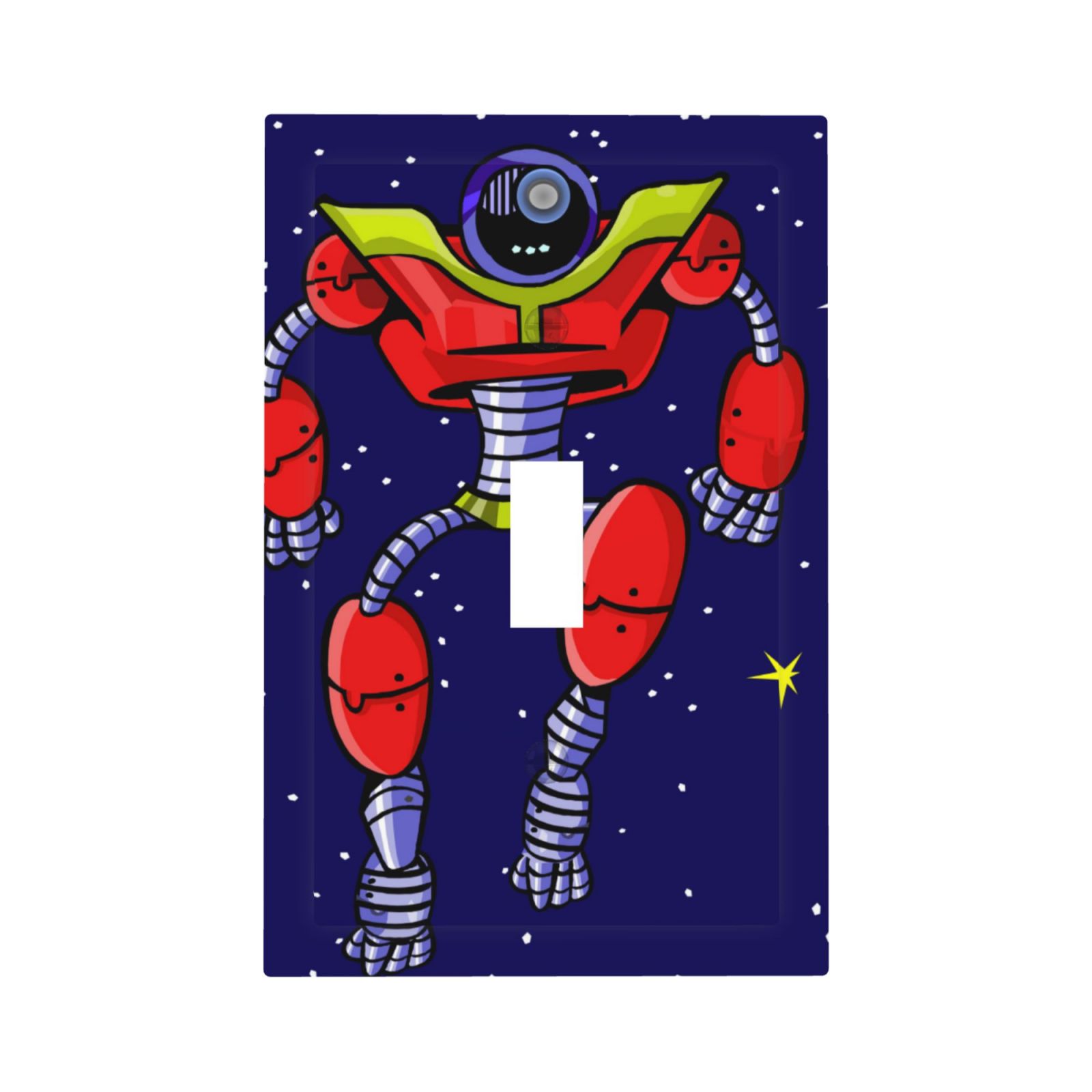 DouZhe 1-Gang Toggle Switch Wallplate, Cyborg Alien Robot Astronaut ...