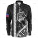 thumbnail image 1 of Camisas de manga larga con estampado 3D vintage de tamaño pequeño con el lema "Orgulloso de ser filipino" para hombre, blusas y camisas gráficas con patrones étnicos filipinos, 1 of 6
