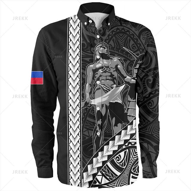 Camisas de manga larga con estampado 3D vintage de tamaño pequeño con el lema "Orgulloso de ser filipino" para hombre, blusas y camisas gráficas con patrones étnicos filipinos
