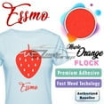 thumbnail image 1 of ESSMO Maple Orange Flock Heat Transfer Vinyl HTV Sheet T-Shirt 20" Wide Iron On Heat Press DF05 20"x60", 1 of 7