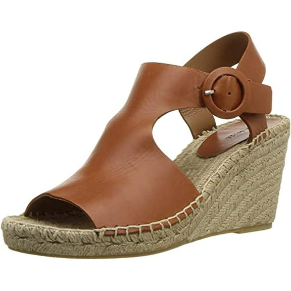 Via Spiga Women's Nolan Espadrille Wedge, Saddle Leather, 10 M US