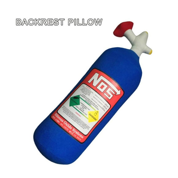 NOS Nitrous Oxide Bottle Pillow Car Decor Backrest Cushion Creative Plush Pillow