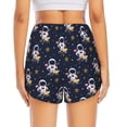 thumbnail image 2 of Lsque Astronaut Surfing Printed Women's Running Shorts with Liner Pockets,Elastic Quick Dry Workout Athletic Gym Yoga Shorts,Womens High Waist Shorts-XX-Large, 2 of 9