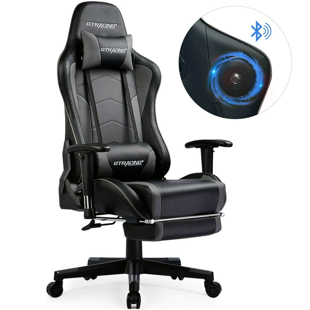 Gtracing Gaming Chair with Speakers Bluetooth and Footrest in Home ...