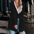 thumbnail image 3 of Fuzzy Knit Sweaters Womens Solid Color Oversized Cardigan Pocket Long Sleeve Coats Open Front Sweater, 3 of 4