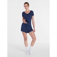 thumbnail image 3 of Joyspun Women’s Modal Blend Ribbed Henley Sleep Top, Sizes XS-3X, 3 of 6