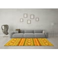 thumbnail image 3 of Ahgly Company Indoor Square Abstract Yellow Modern Area Rugs, 4' Square, 3 of 4