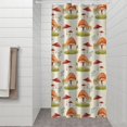 thumbnail image 2 of Orange Mushroom Grass Light Pattern Shower Curtain 36"x72" ,Bathroom Decorative Shower Curtains Set with 12 Hooks,Modern Waterproof Washable Shower Curtain, 2 of 6