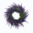 thumbnail image 2 of Nkmbld Artificial Spring Wreaths for Front Door, Artificial Hanging Lavenders Wreath for All Year Round Indoor Outdoor Farmhouse Porch Wall Window Decor, 2 of 8