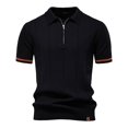 thumbnail image 1 of pstuiky Camisas de vestir de manga corta para hombre, Suéter informal de manga corta con cuello vuelto, cómodo y liso para hombre camisetas de hombre s, 1 of 4