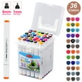 thumbnail image 1 of Amdohai 36 Colors Art Markers Set Dual Heads Broad Fine Point Alcohol Based Marker Pens with, 1 of 8