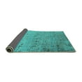 thumbnail image 2 of Ahgly Company Indoor Square Oriental Turquoise Blue Industrial Area Rugs, 8' Square, 2 of 4